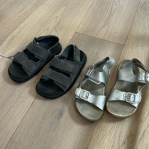 Zara real suede sandals